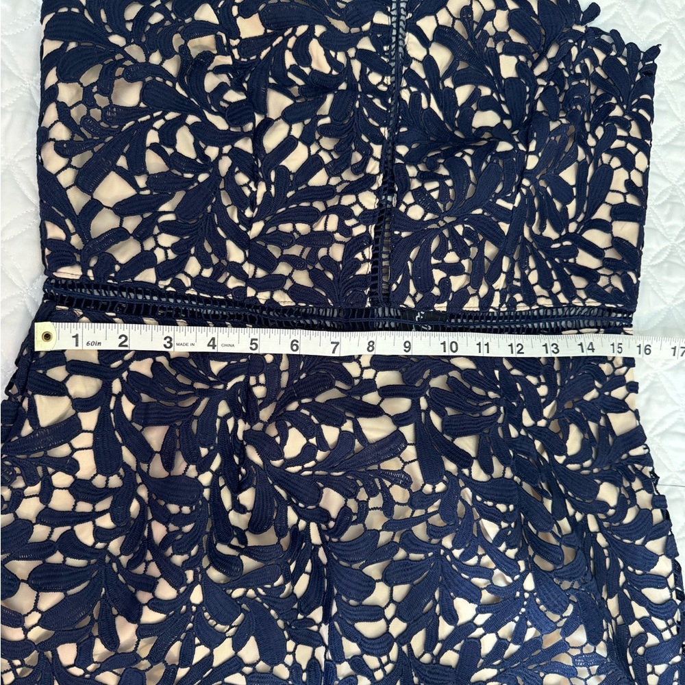 Lulu’s Large Divine Destiny Navy Blue Lace Midi Dress New with Tags - Picture 10 of 11